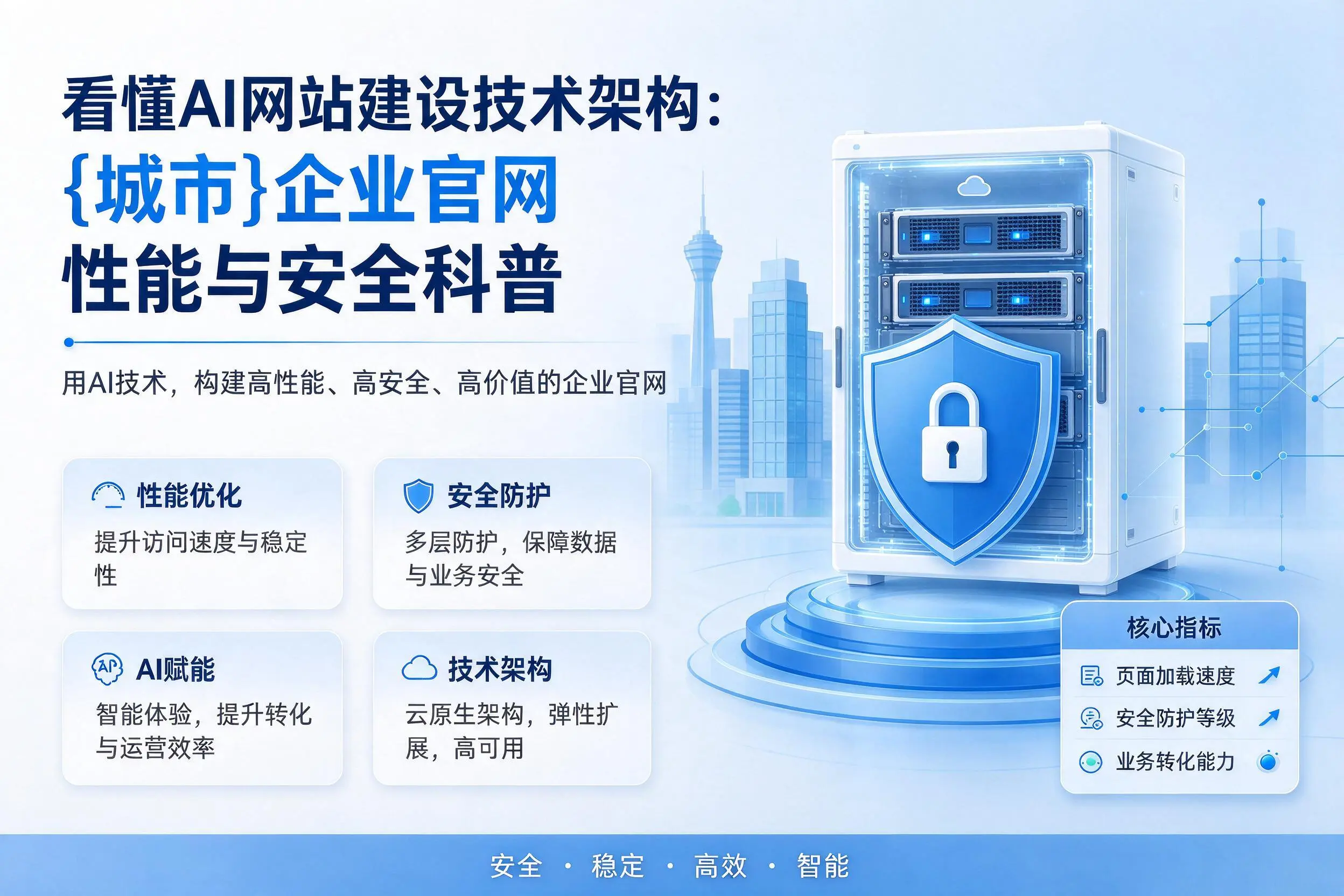 看懂AI网站建设技术架构：滨州企业官网性能与安全科普